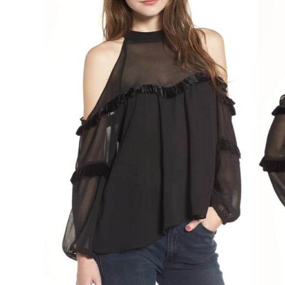 MISA Tops - NWT MISA Pippa Black Top